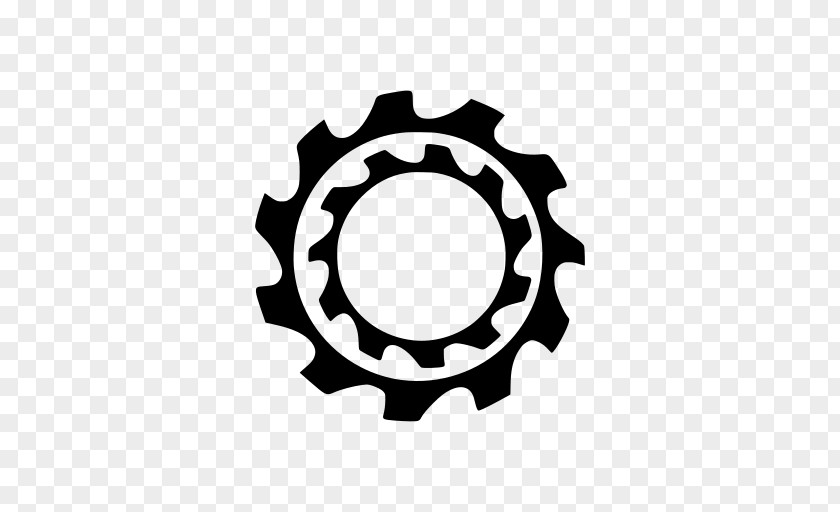Blackandwhite Symbol Bicycle Gearing Sprocket Wheel PNG