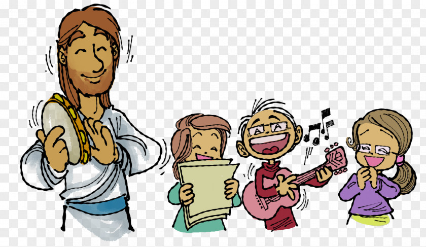 God Teaching Of Jesus About Little Children Drawing PNG