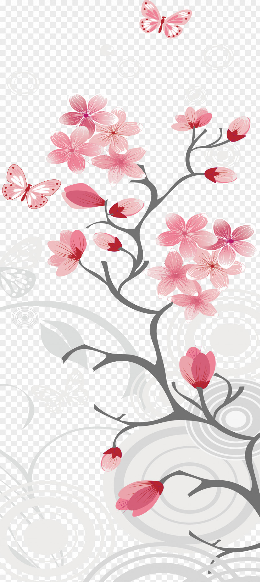 Japanese Hand-painted Cherry Blossoms Blossom Clip Art PNG