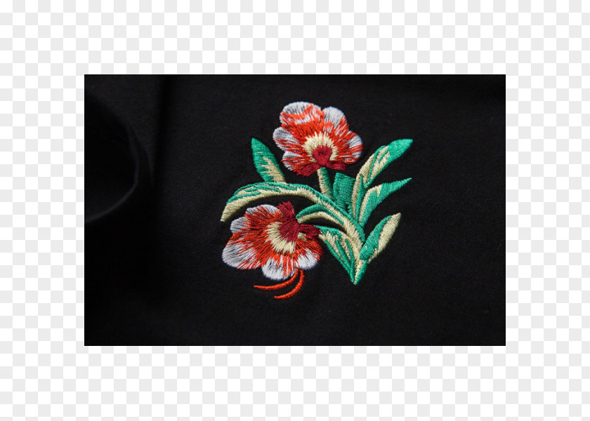 T-shirt Petal Embroidery Flower PNG
