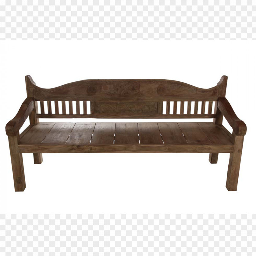 Wood Couch Bed Frame Bench Product Design PNG