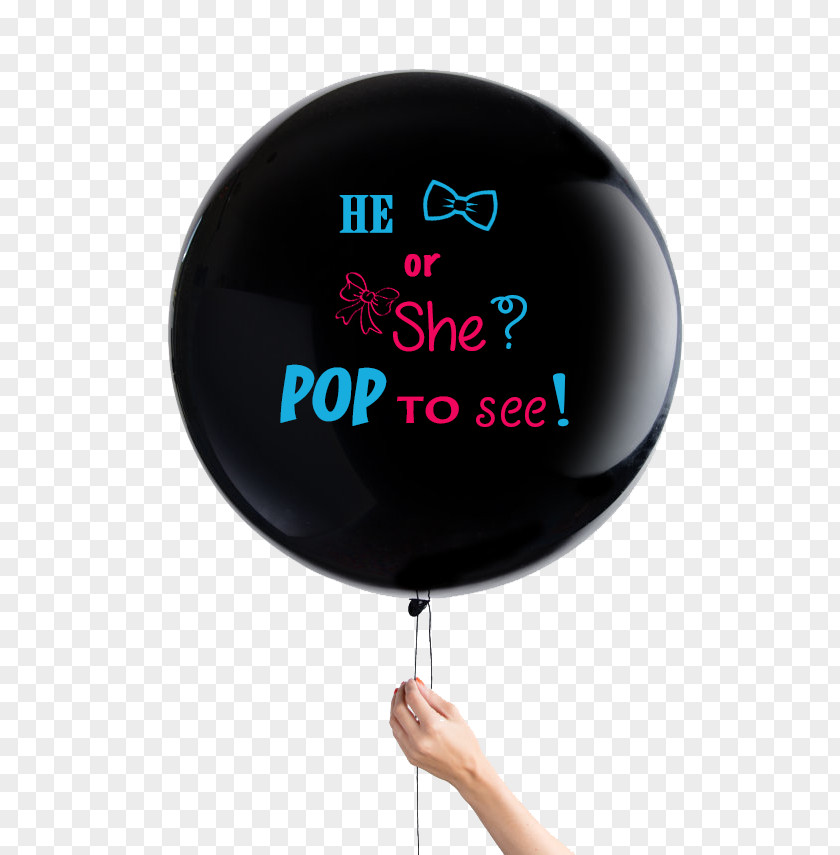 Baby Gender Reveal Balloon Confetti Knot & Bow Shower PNG