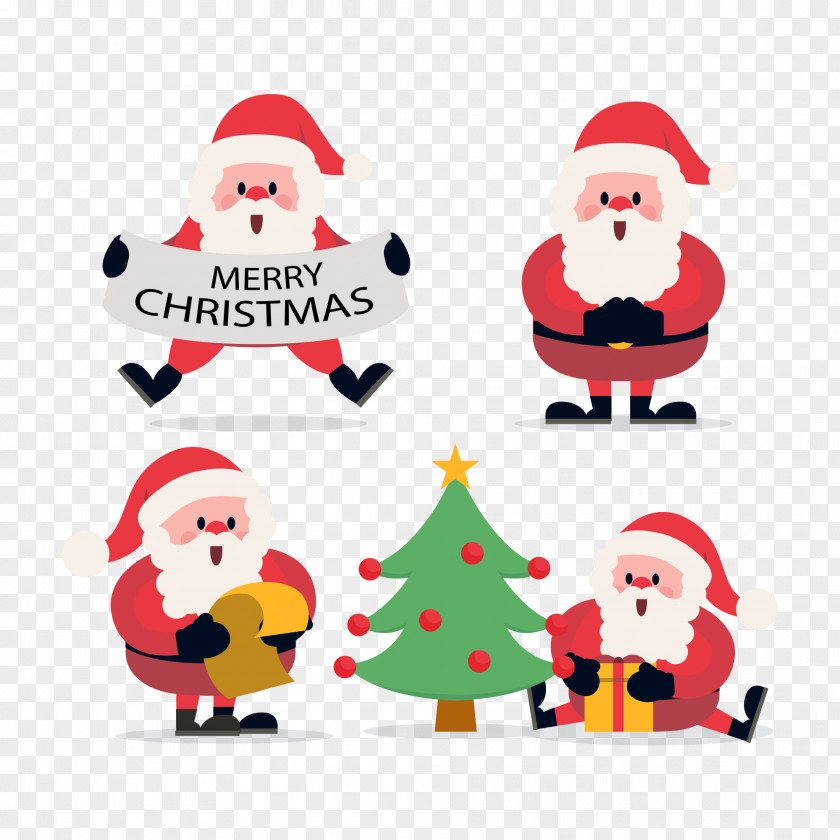 Christmas Santa Claus Rudolph Day Image Ornament PNG