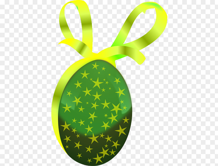 Green Ribbon Easter Egg Clip Art PNG
