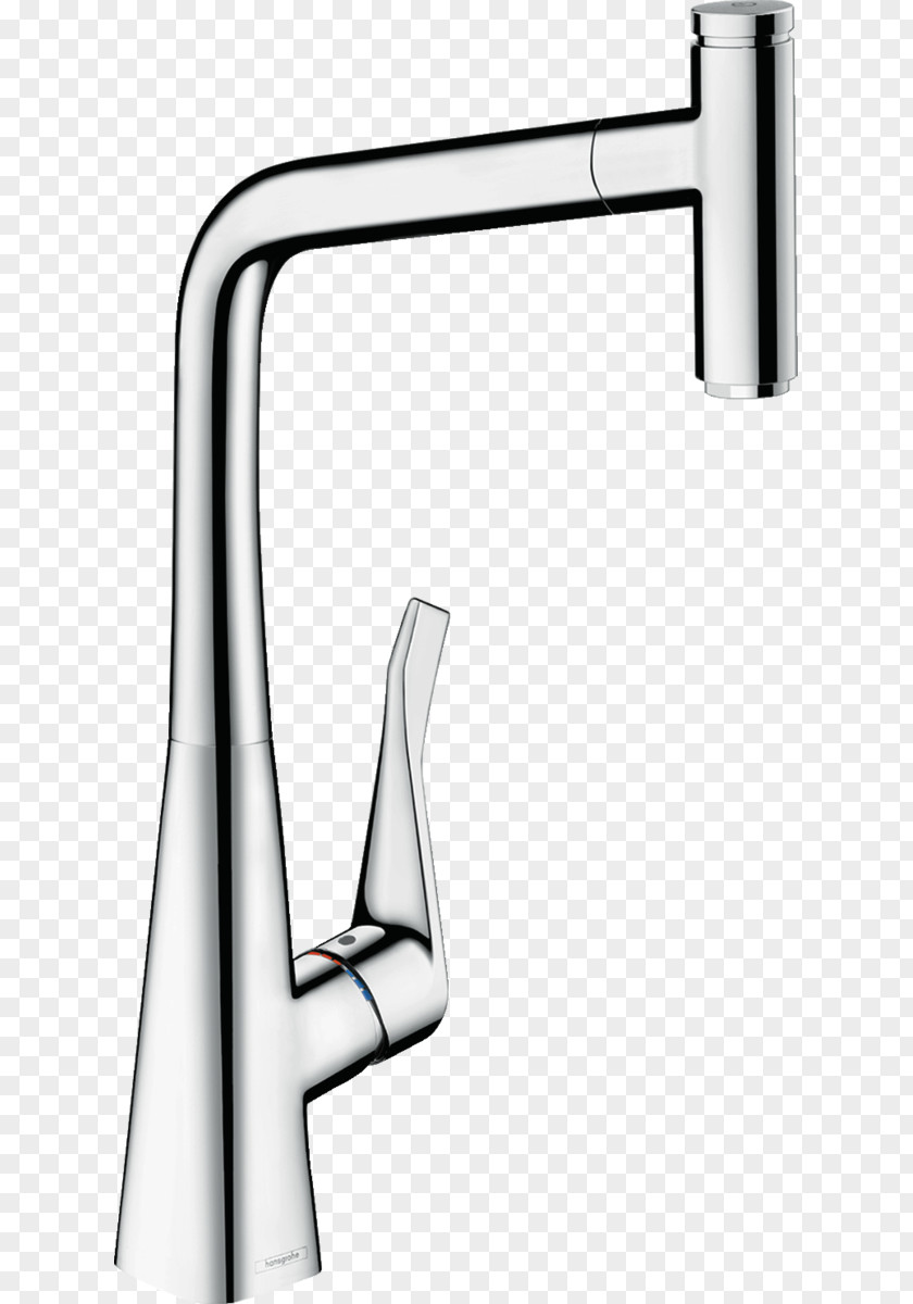Chrom Faucet Handles & Controls Mixer Hansgrohe Sink Kitchen PNG