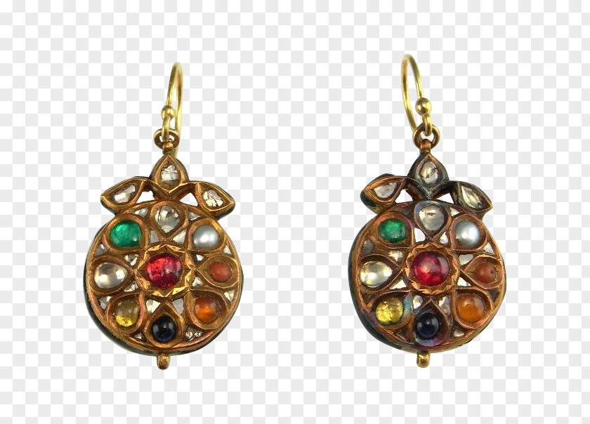 Jewellery Earring Kundan Gold Gemstone PNG