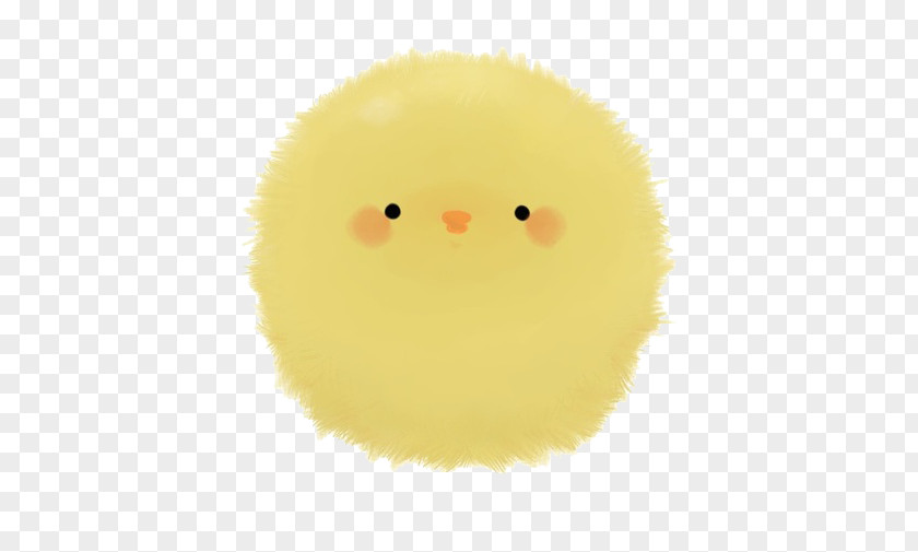 Meng Da Chick Textile Smiley Stuffed Toy Yellow PNG