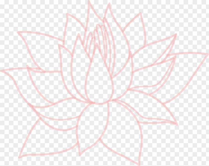 Pink Lotus Line Graphic Design Textile Petal Pattern PNG