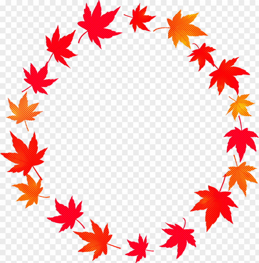 Autumn Leaf Wreath Leaves Thanksgiving PNG