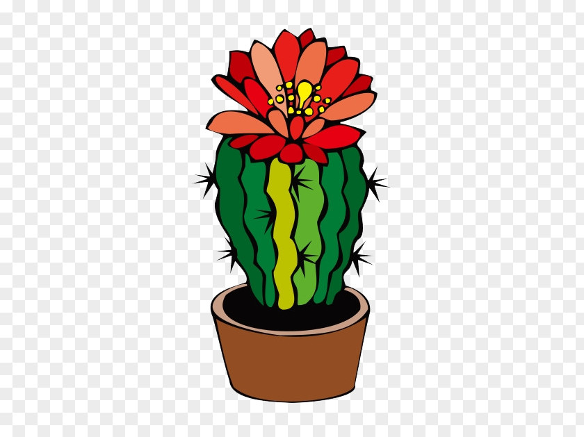 Flowering Cactus Cactaceae Barrel Flower Desert Clip Art PNG