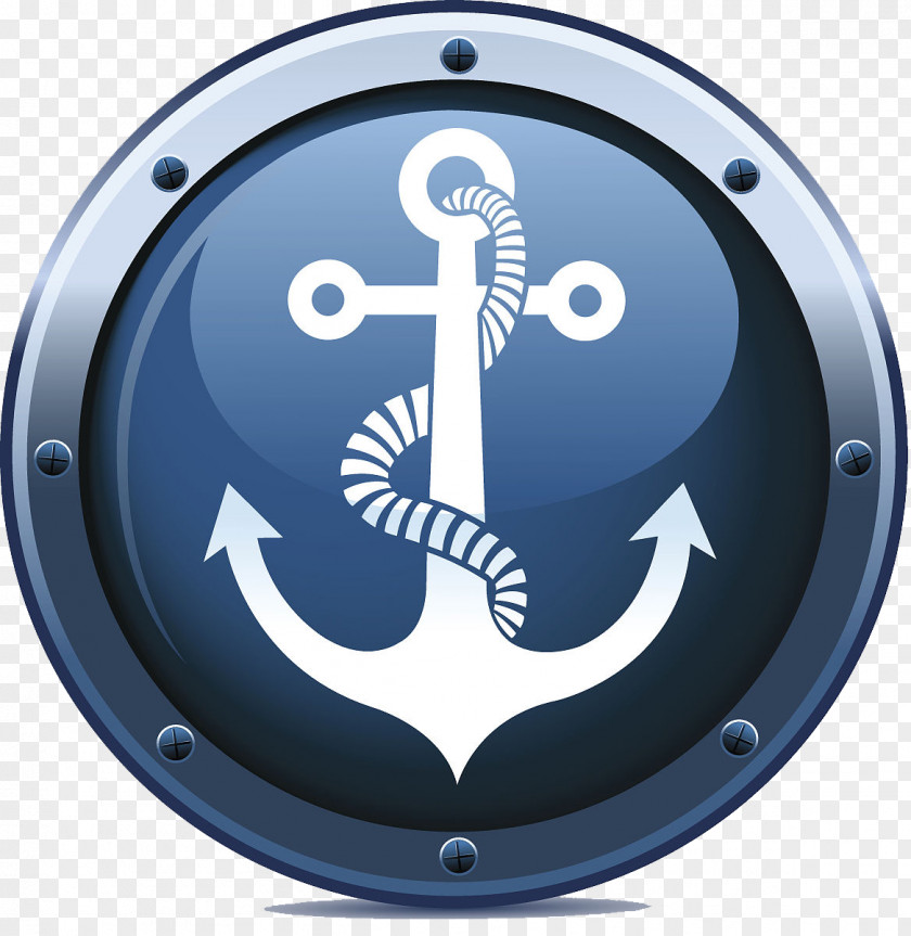 Blue Anchor Icon Oregon Marine Construction Architectural Engineering Heavy Equipment Dock PNG