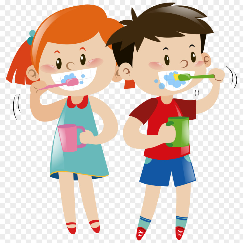 Child Clip Art Tooth Brushing Vector Graphics Illustration PNG