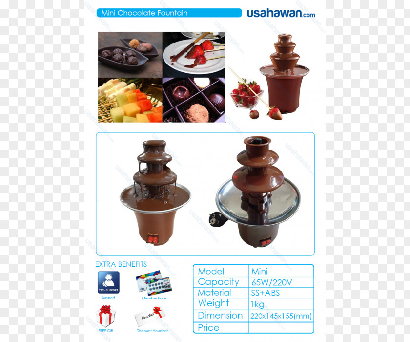 Chocolate Fondue Fountain PNG