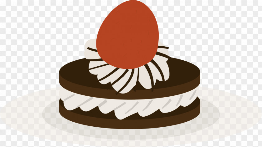 Vector Hand-painted Delicious Chocolate Cake Torte PNG