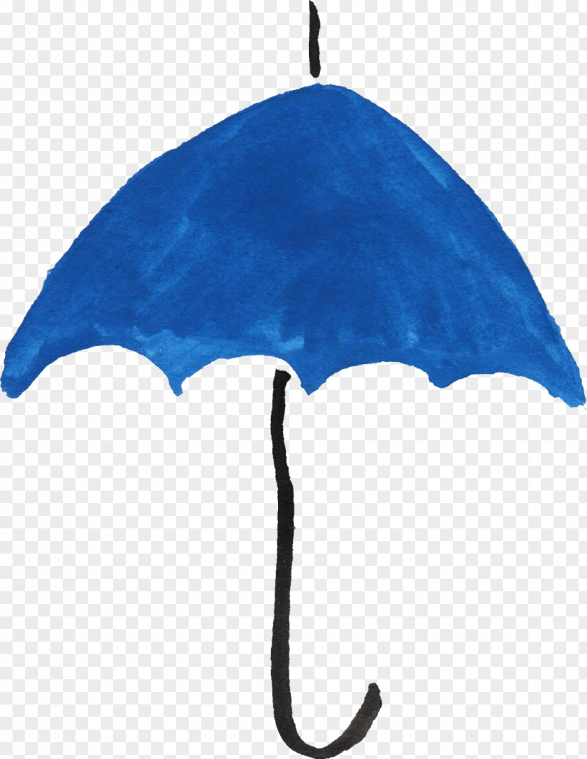 Umbrella Watercolor Painting Blue PNG