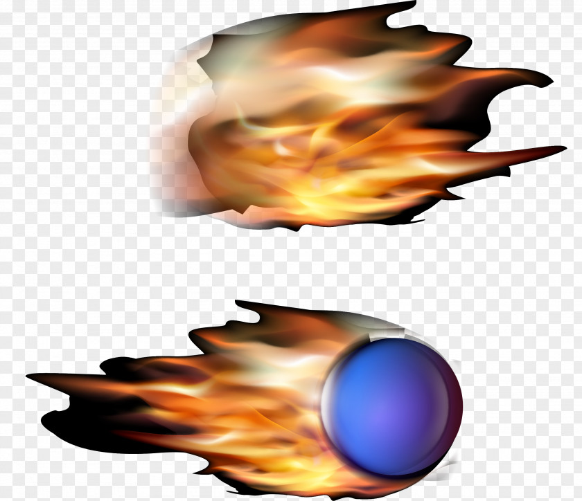 Vector Painted Fireball Euclidean PNG