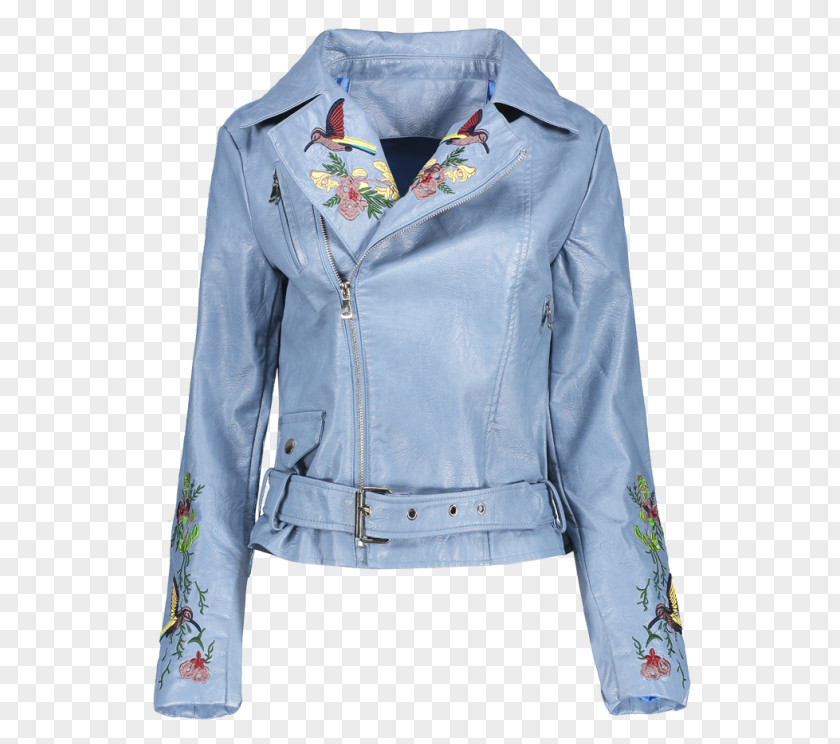 Leather Jackets Jacket Lapel Collar Embroidery PNG