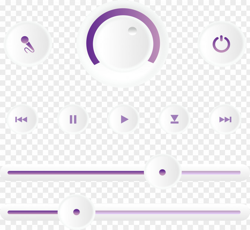 Media Players Designed Purple User Interface Design Player PNG