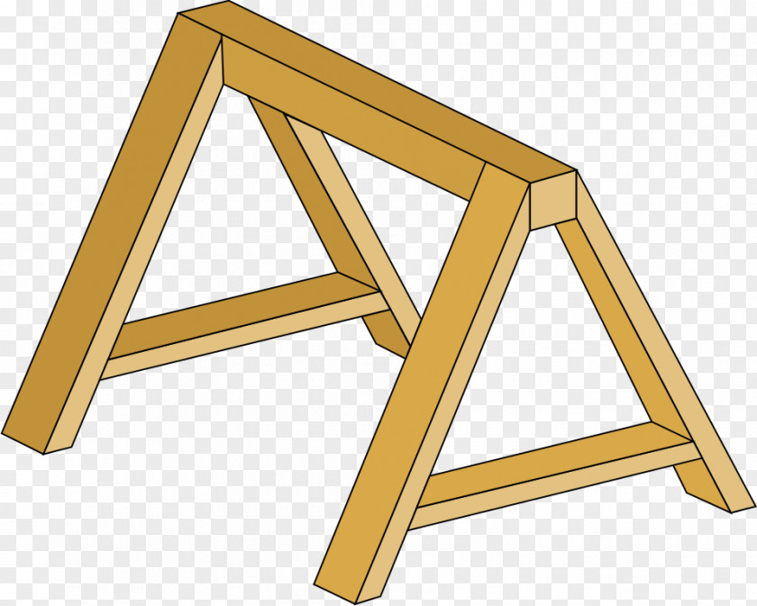 Simple Wooden Playgrounds Saw Horses Table Plank Beam PNG