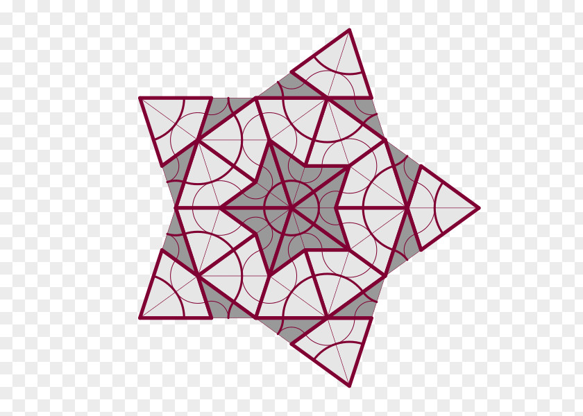 Tessellation Symmetry Kite Darts Pattern PNG