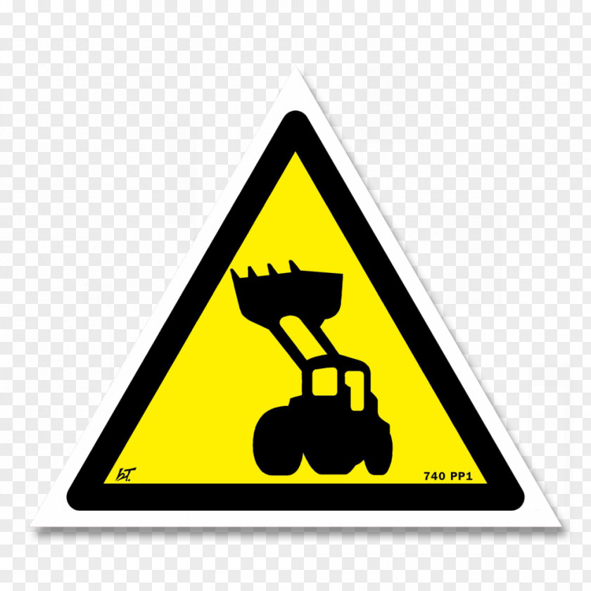 Bulldozer Wet Floor Sign Hazard Symbol Warning Safety PNG