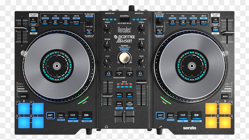 DJ Controller Hercules Control Jogvision Disc Jockey Audio Mixers Mixer PNG