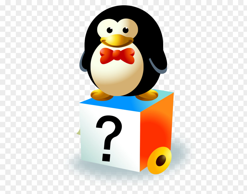 Hand-painted Cartoon Penguin Tie Can Love Box Drawing PNG