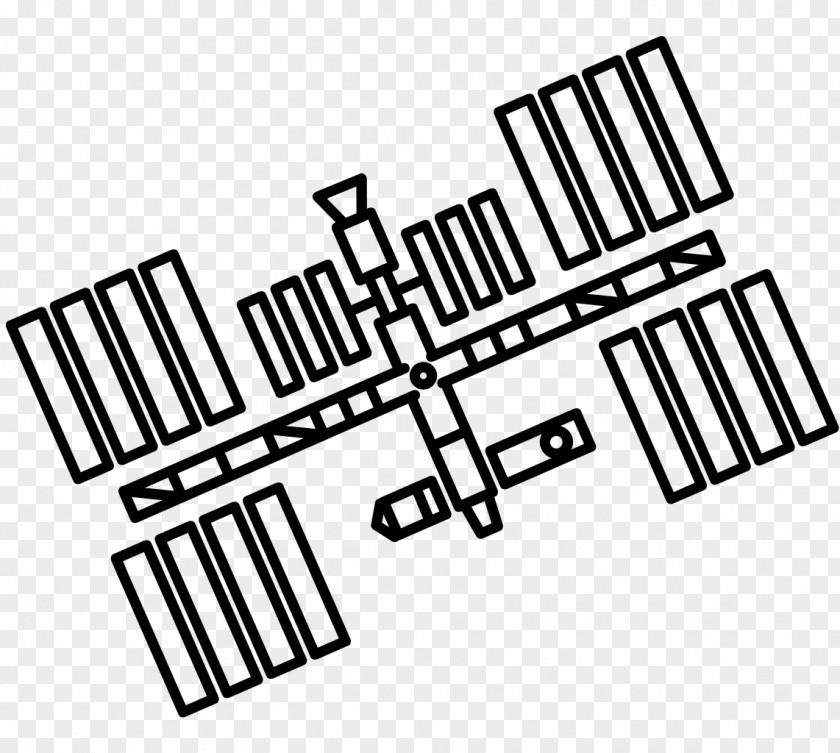 International Space Station Drawing Paper PNG