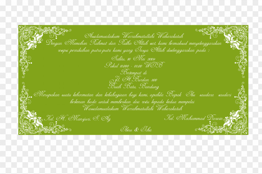 Mawaddah Allah Sunnah Apostle Family Wedding Invitation PNG