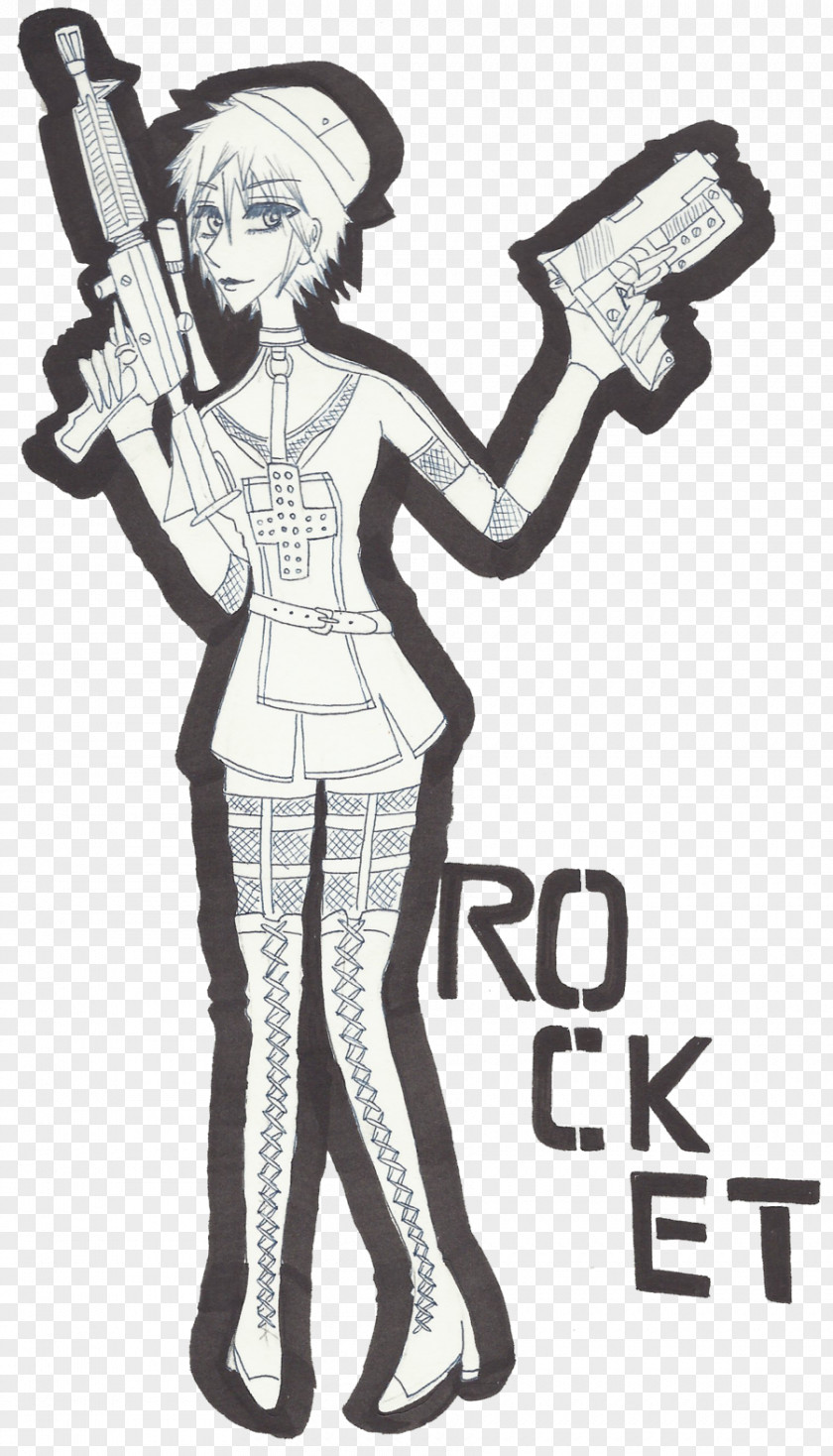 Sucker Character White Sketch PNG