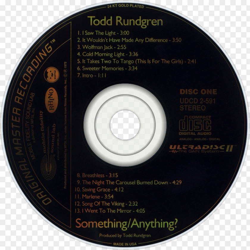 Cover Cd Compact Disc Something/Anything? Todd Runt Album PNG