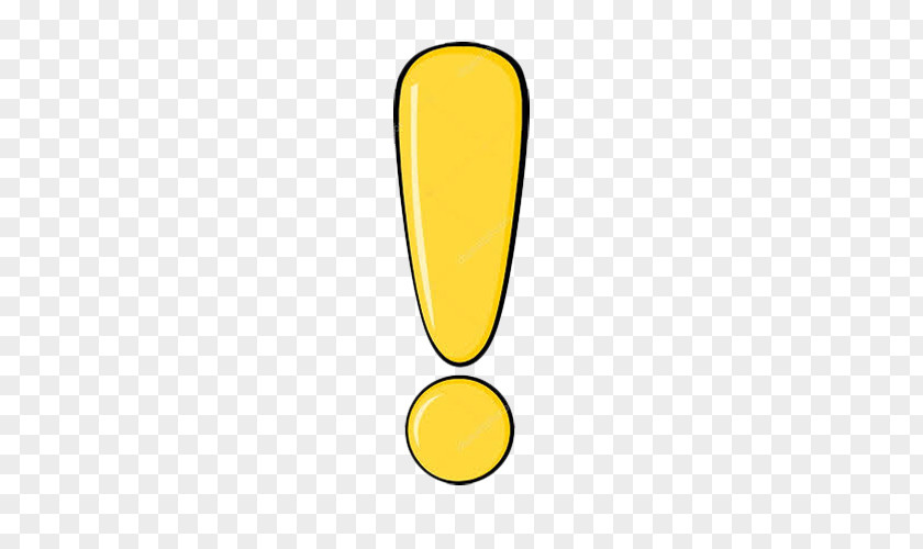 Cute Cartoon Yellow Exclamation Mark PNG