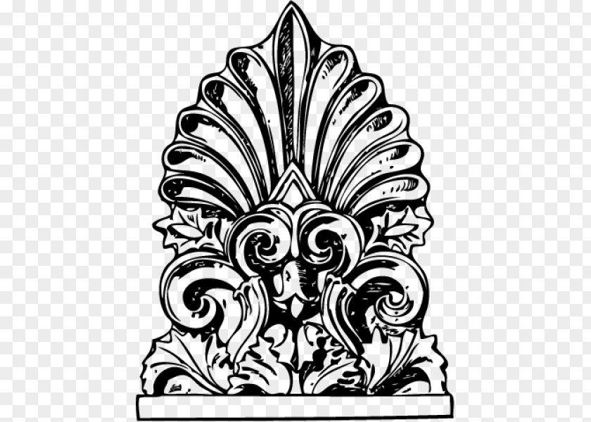 Design Drawing Antefix Architecture PNG