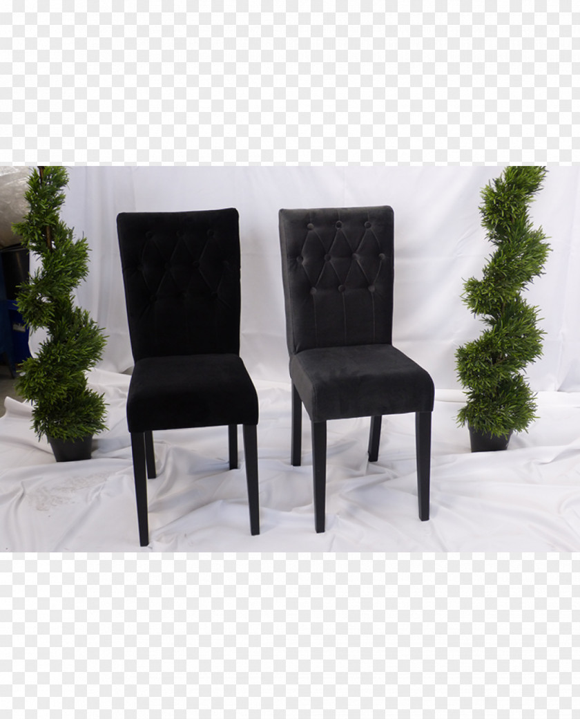 Black Velvet Chair Table Dining Room Furniture Tufting PNG