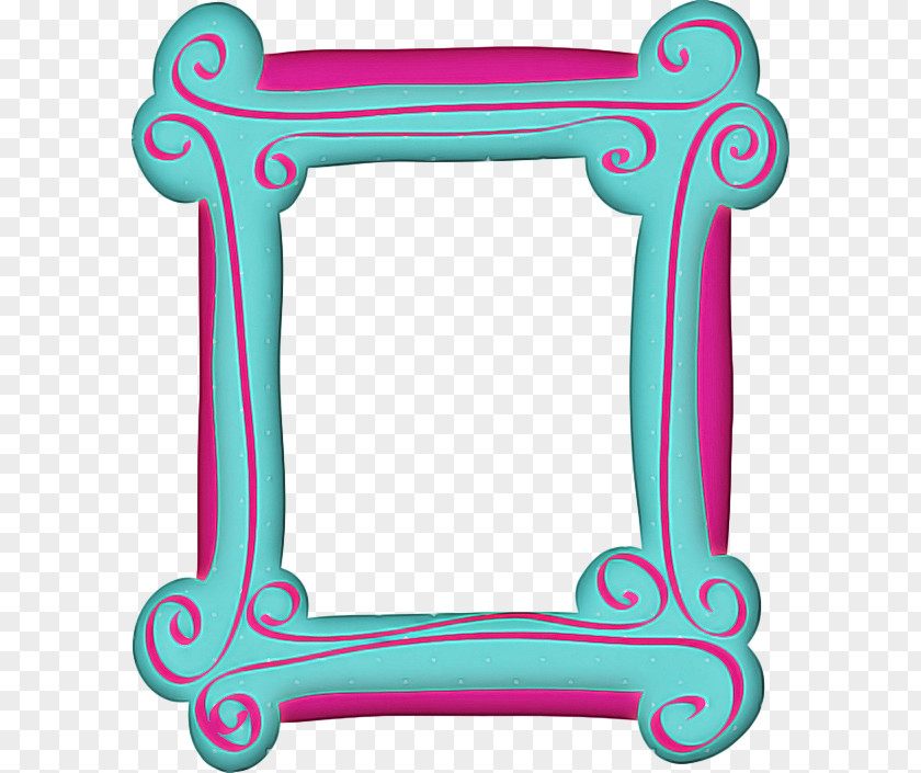 Picture Frame Turquoise Film PNG