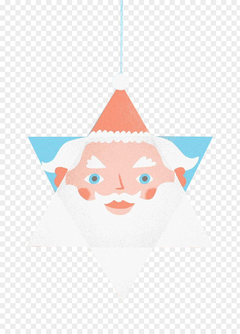 Santa Claus Stars Christmas Illustration PNG