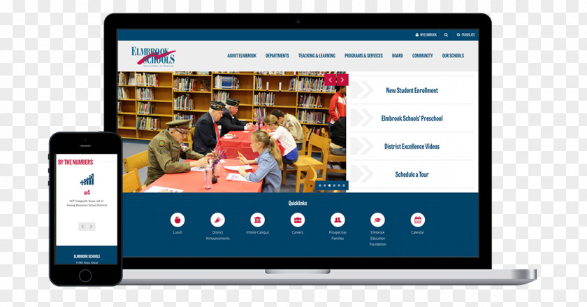 School Elmbrook District Website Web Page PNG