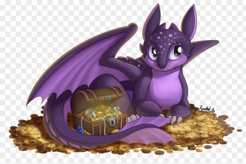 Dragon Treasure Cartoon Figurine PNG