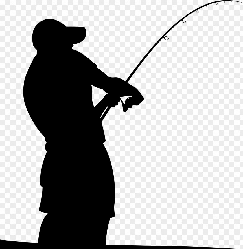Fishing Rods Fisherman Silhouette PNG