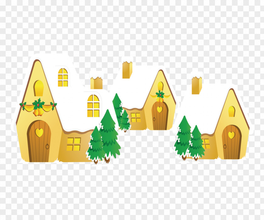 House,snowflake,Creative Holiday Christmas Clip Art PNG