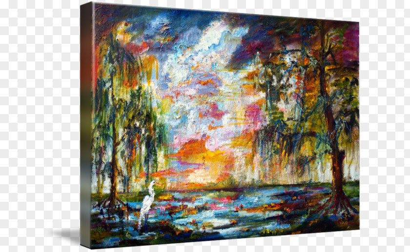 Oil Painting Art Gallery Wrap Acrylic Paint PNG