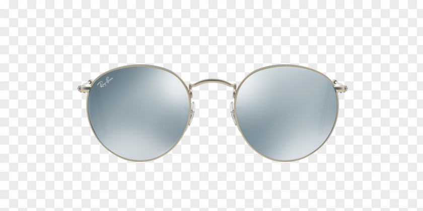 Ray Ban Ray-Ban Round Metal Mirrored Sunglasses Silver PNG