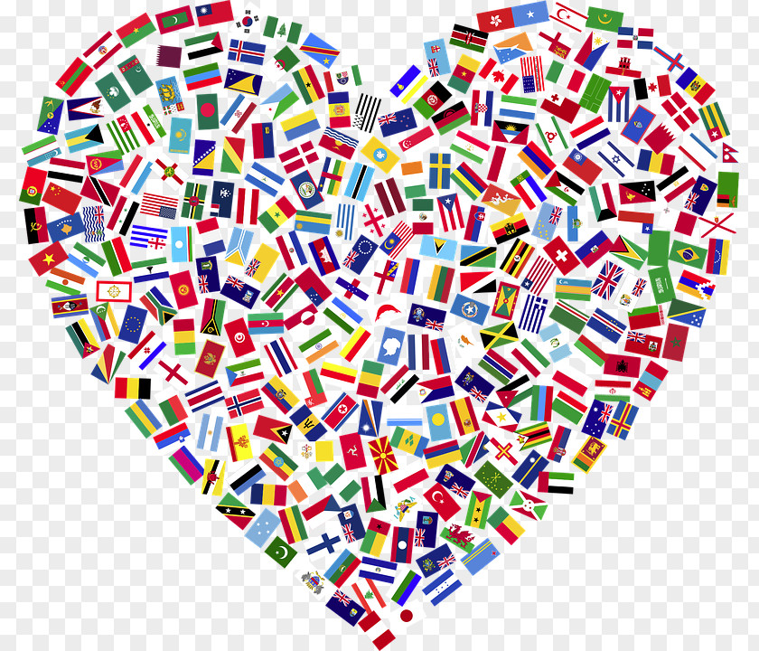United States Flag Country Heart PNG