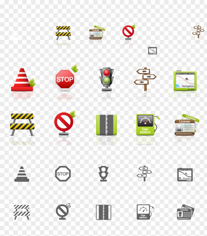 Prohibition Stop Traffic Light Button Icon Design Web Banner PNG