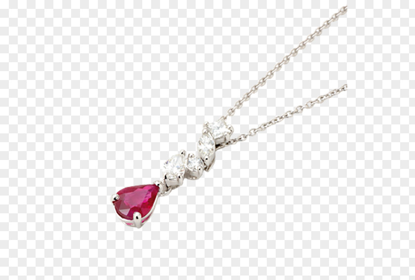 Ruby Body Jewellery Charms & Pendants Necklace PNG