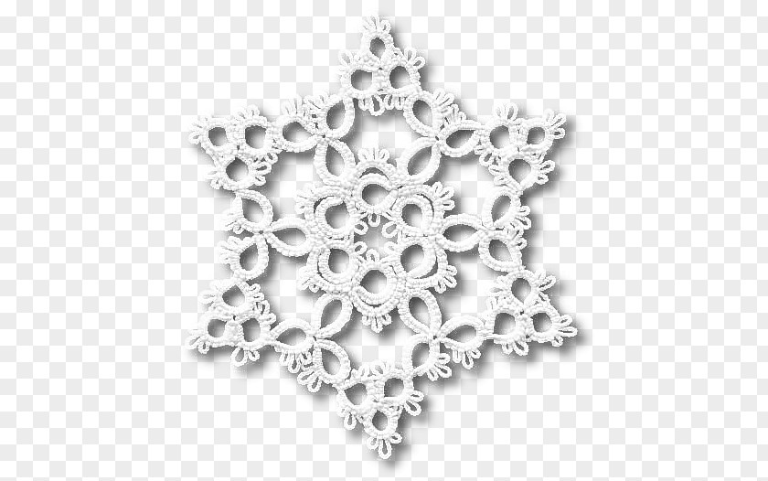 Thread Loop Lace Tatting Snowflake Pattern PNG