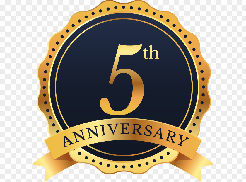 Beautifully 5 Anniversary Badge Thoughtwave Software & Solutions Information Commercial Cleaning Industry PNG
