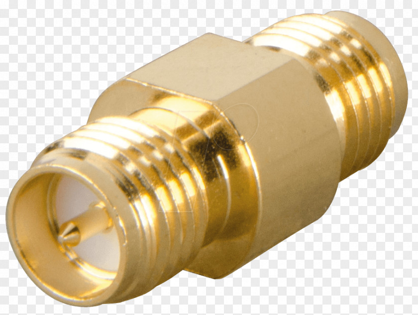 Brass RP-SMA SMA Connector Computer Hardware PNG