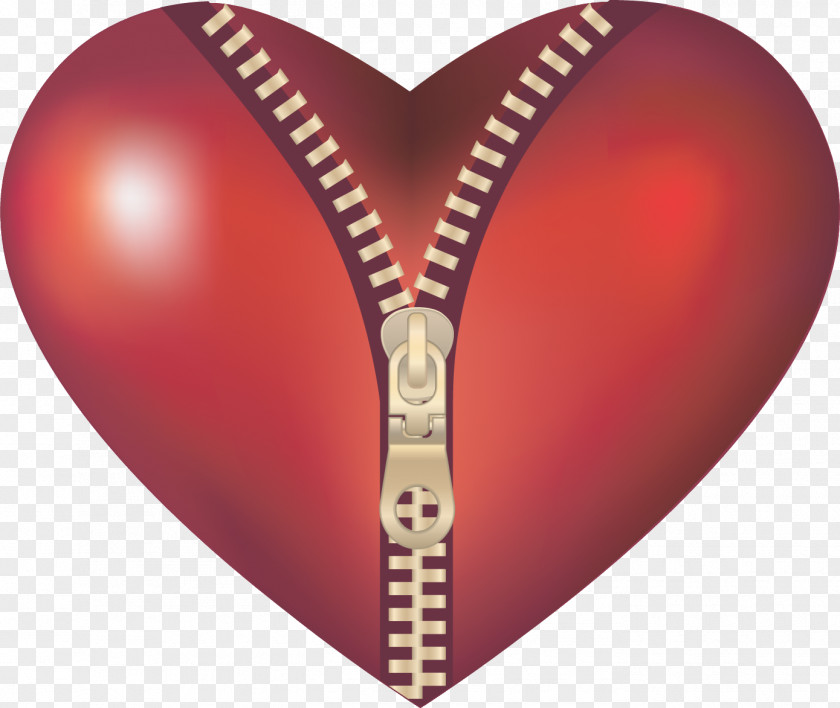 Heart Zip Clip Art PNG