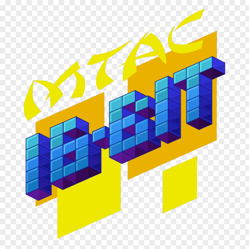 Pac Man Bit Logo Graphic Design PNG